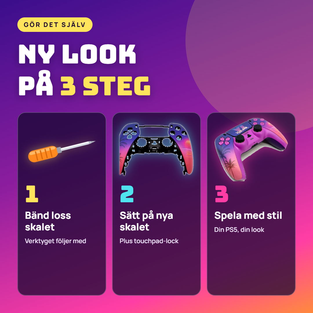 PS5-kontroll med VYCE sunset-skal